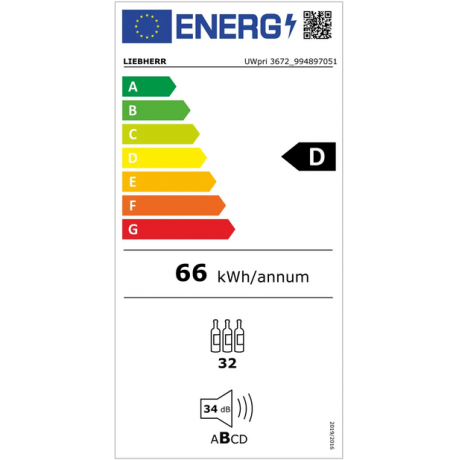 LIEBHERR UWpri 3672 Εντοιχιζόμενος Συντηρητής Κρασιών 32 φιάλες LIEBHERR UWpri 3672 Εντοιχιζόμενος Συντηρητής Κρασιών 32 φιάλες